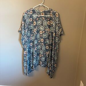 LOFT Blue Floral Print Women’s Top